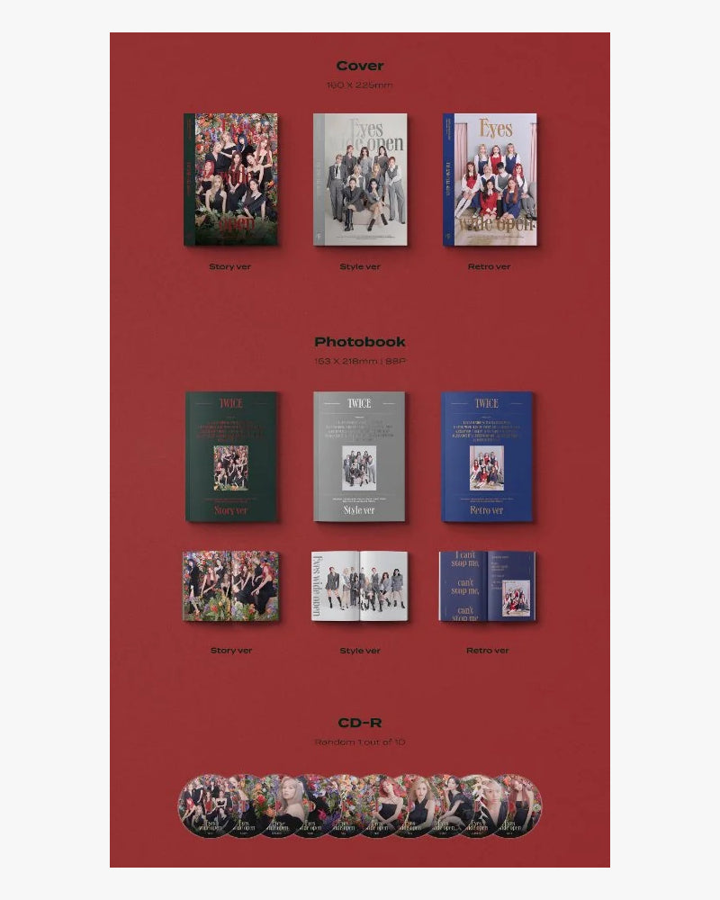 TWICE - 2nd Album [EYES WIDE OPEN] (3 Versions)