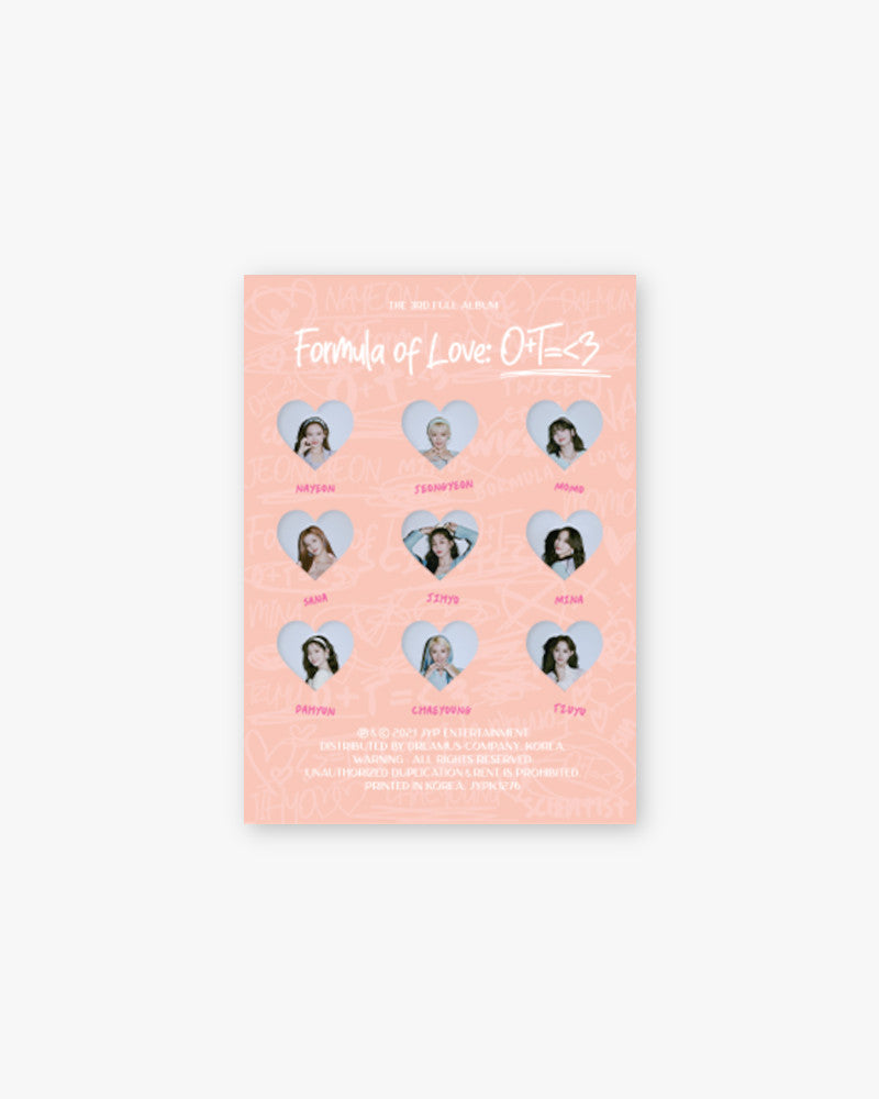 TWICE - 3rd Album [FORMULA OF LOVE: O T=<3] (4 VERSIONS)
