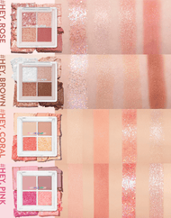 Palette de fards à paupières pailletés Pearl Flex TWINKLE POP de CLIO n° 03 HEY, CORAL
