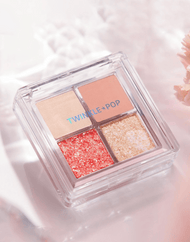 Palette de fards à paupières pailletés Pearl Flex TWINKLE POP de CLIO n° 03 HEY, CORAL
