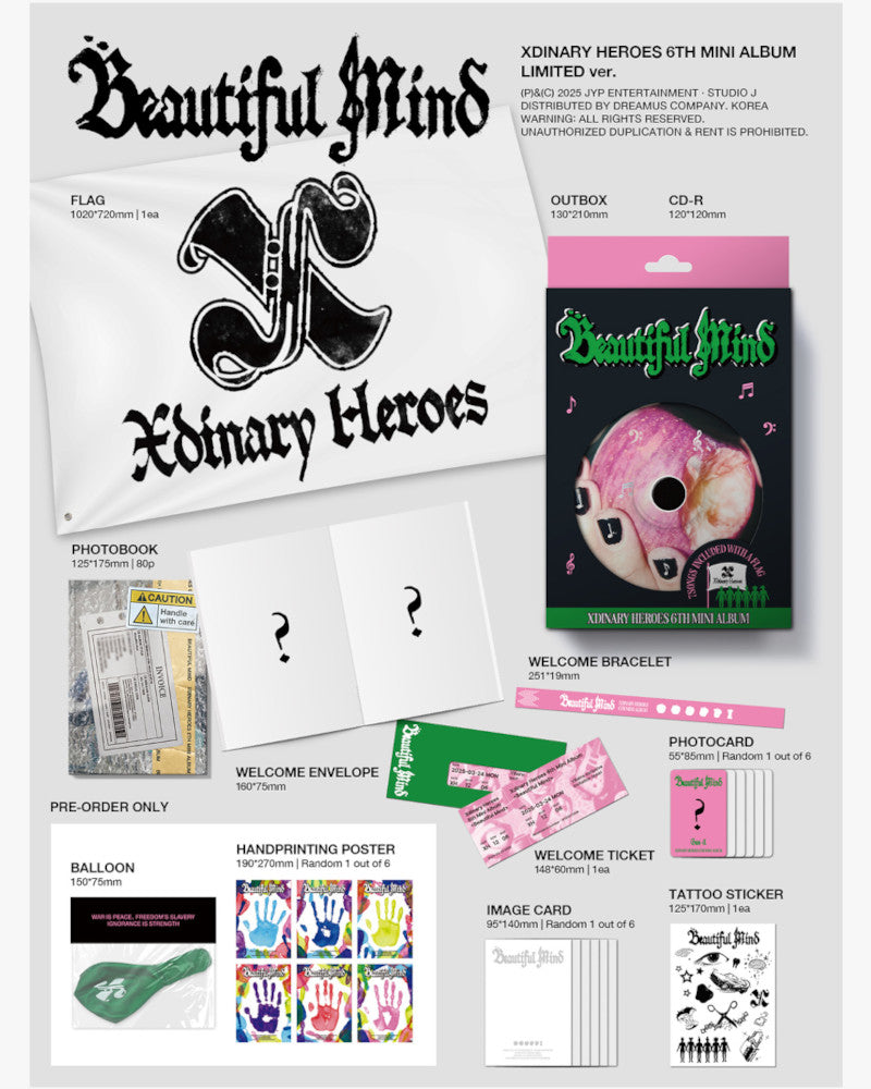 Xdinary Heroes - 6th mini album [Beautiful Mind] (LIMITED Ver.)