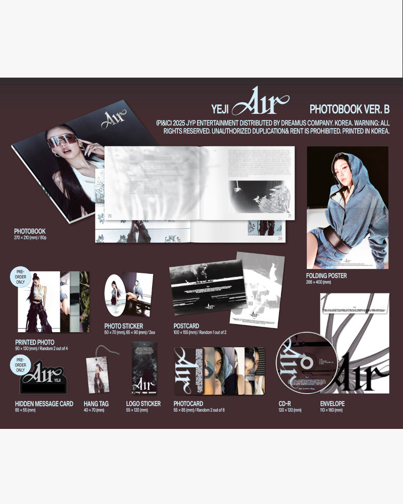 YEJI (ITZY) - [Air] (Version livre photo) (2 versions)