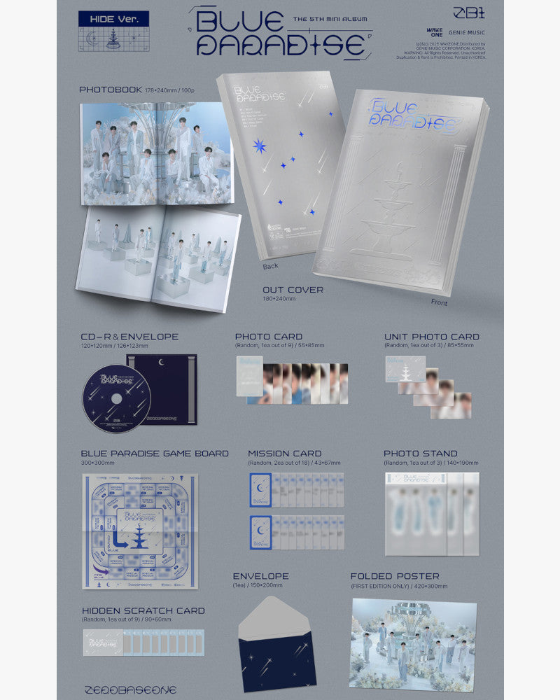 ZEROBASEONE - 5th mini album [BLUE PARADISE] (2 Versions)
