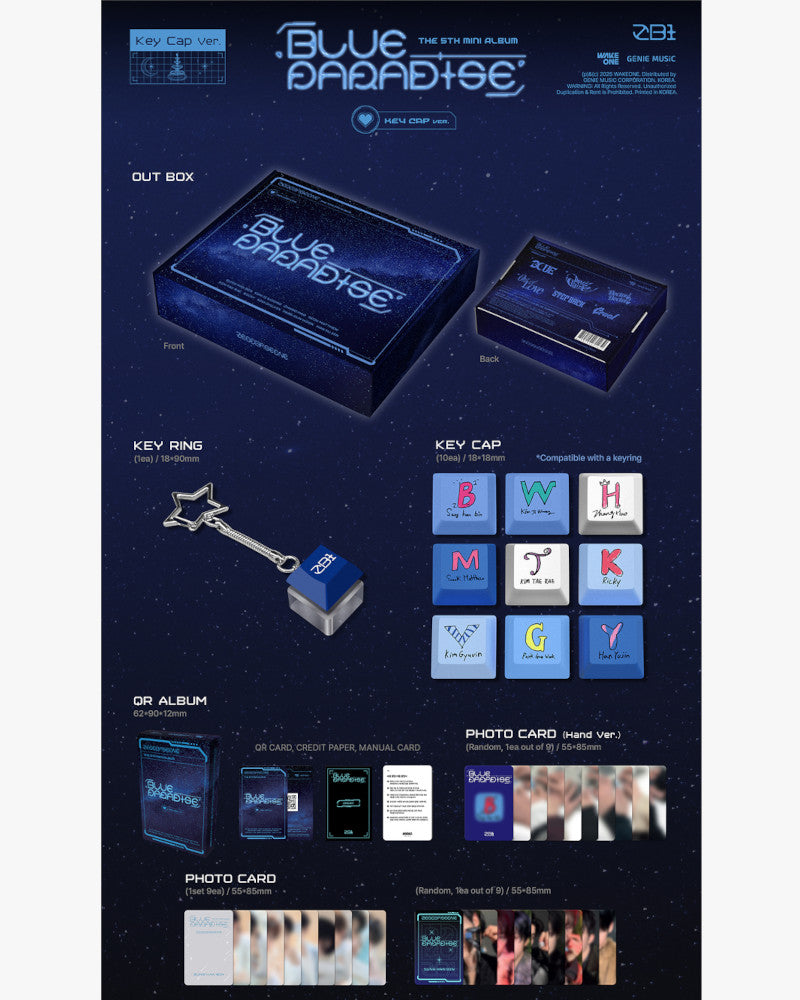 ZEROBASEONE - 5th mini album [BLUE PARADISE] (Key Cap Ver.)