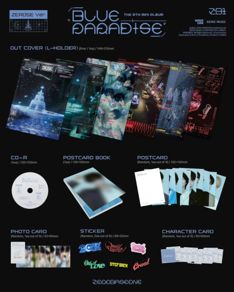 ZEROBASEONE - 5th mini album [BLUE PARADISE] (ZEROSE Ver.) (6 Versions)