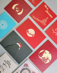 collage of Christmas 3D Pop-Up Card designs