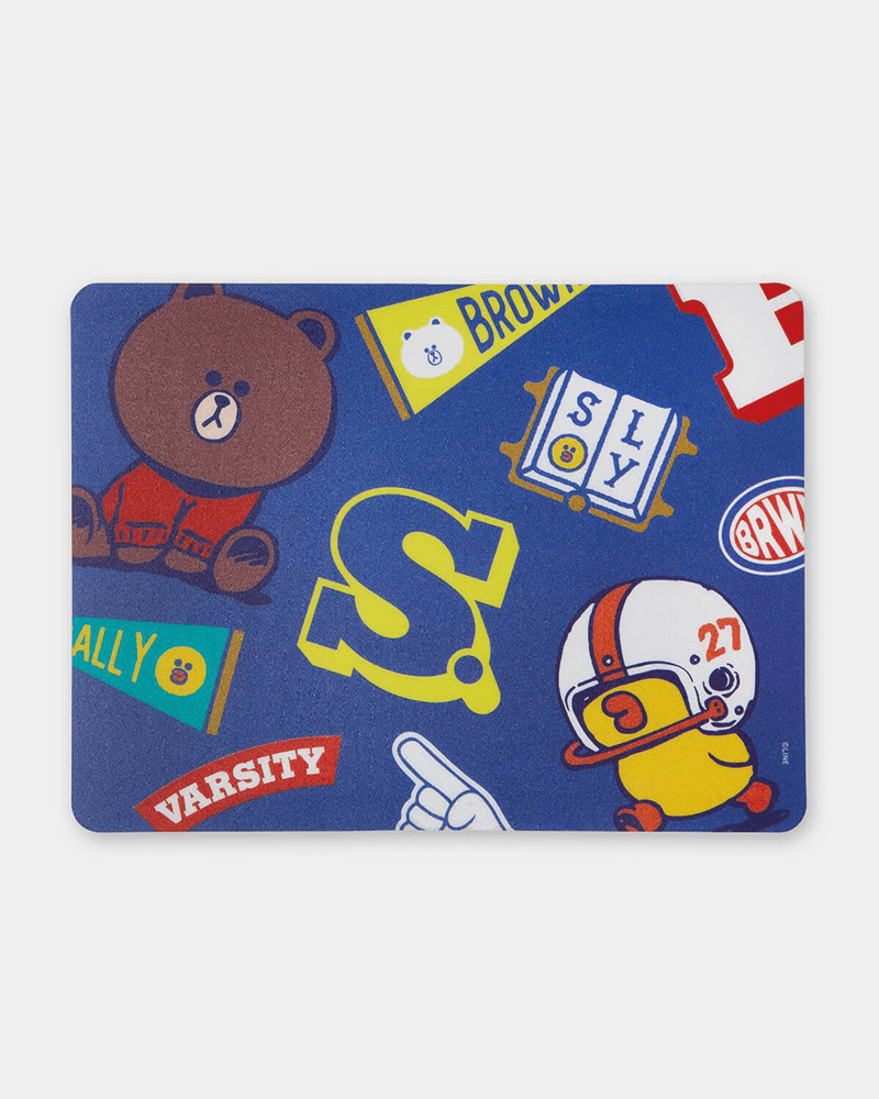 LINE FRIENDS BROWN & FRIENDS University Mouse Pad #Blue