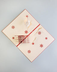 bird's eye view of Santa's Sleighride 3D Pop-Up Card