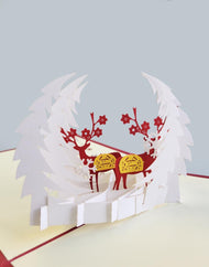 Wintry Reindeer 3D Pop-Up Card
