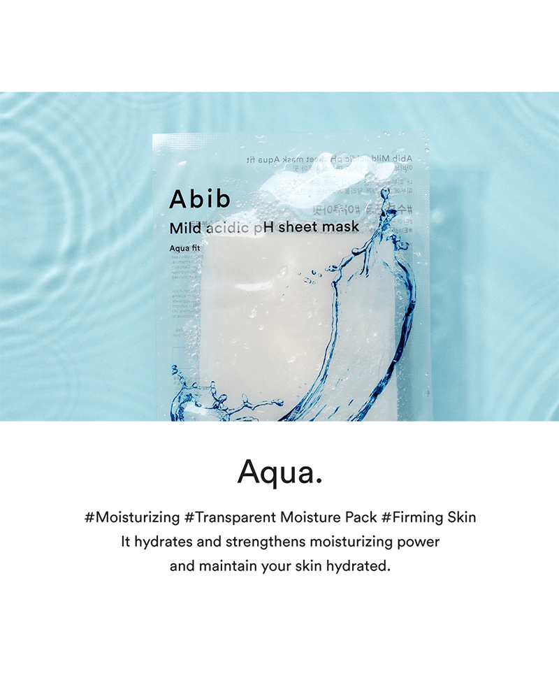 Masque en tissu au pH acide doux Abib #Aqua Fit
