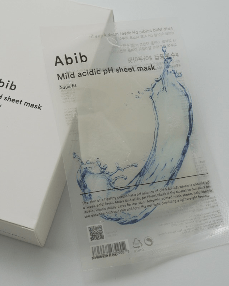 Masque en tissu au pH acide doux Abib #Aqua Fit