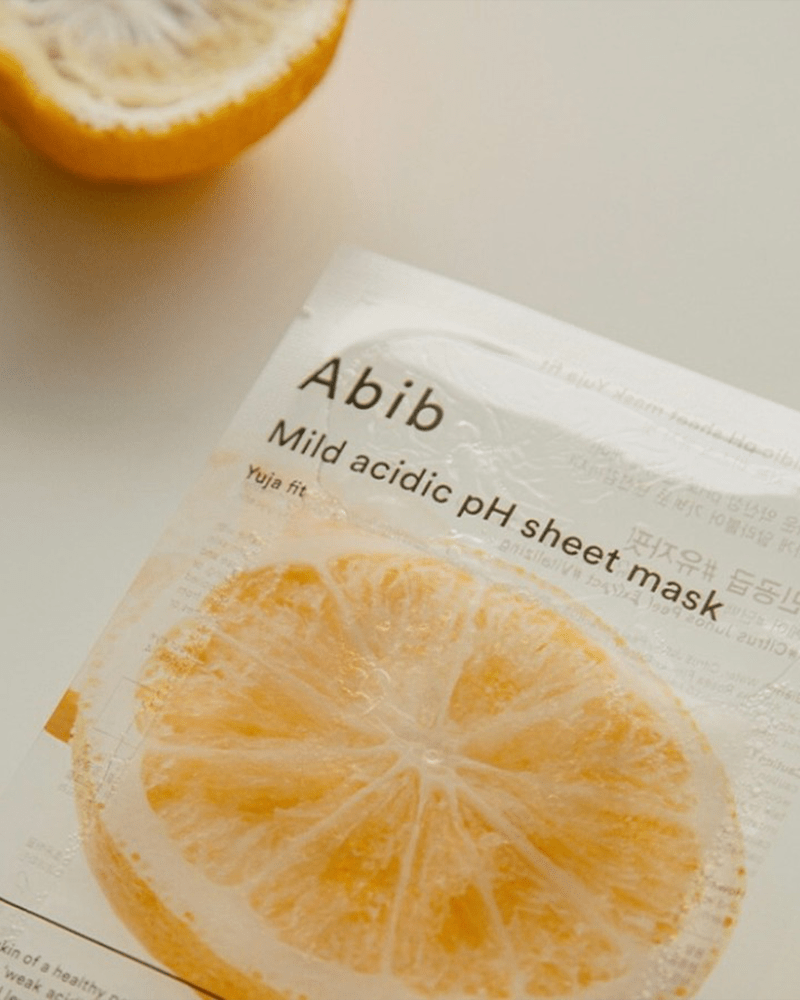 Masque en tissu au pH acide doux Abib #Yuja Fit