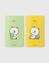 LINE FRIENDS© BROWN & Earth Half Year Planner