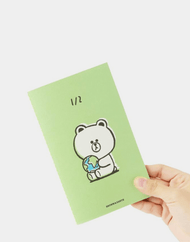 LINE FRIENDS© BROWN & Earth Half Year Planner