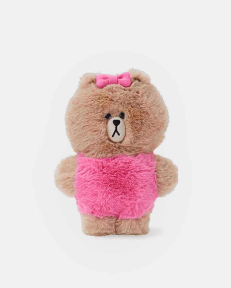 Mini pochette plate en fourrure LINE FRIENDS© CHOCO