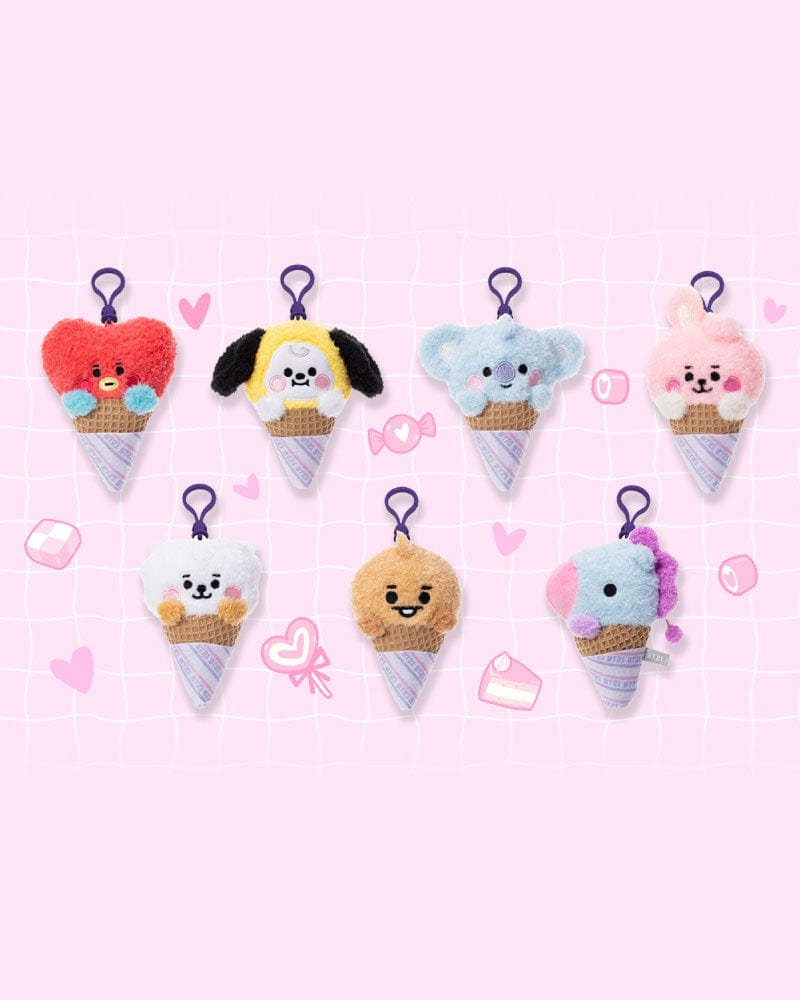Porte-clés mascotte en peluche glace BT21 SHOOKY BABY