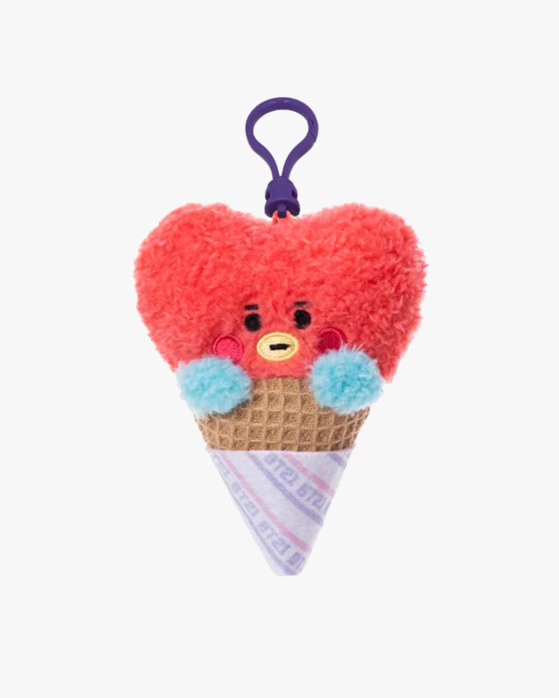 Porte-clés mascotte en peluche BT21 TATA BABY Ice Cream