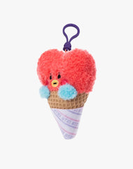 Porte-clés mascotte en peluche BT21 TATA BABY Ice Cream