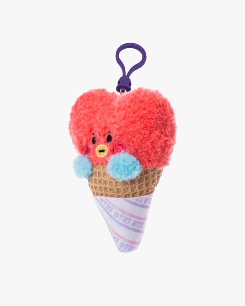 Porte-clés mascotte en peluche BT21 TATA BABY Ice Cream