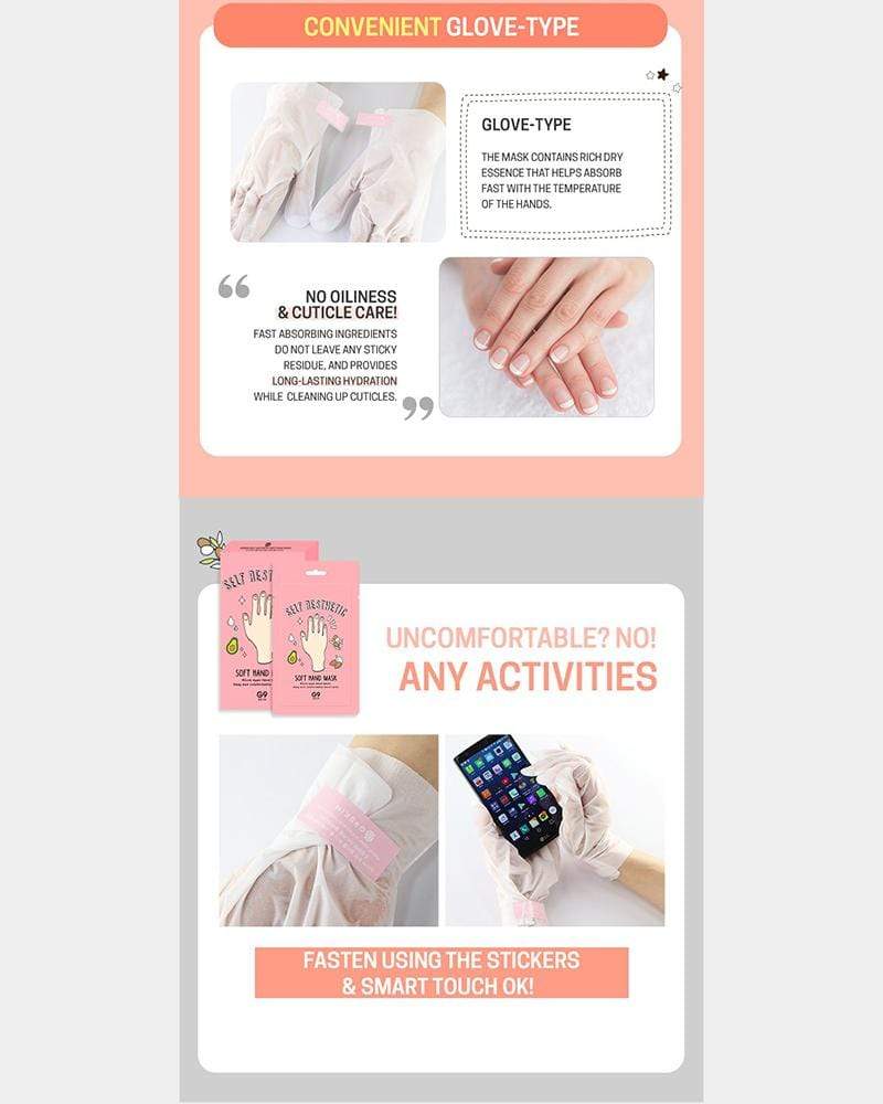Masque doux pour les mains auto-esthétique G9SKIN