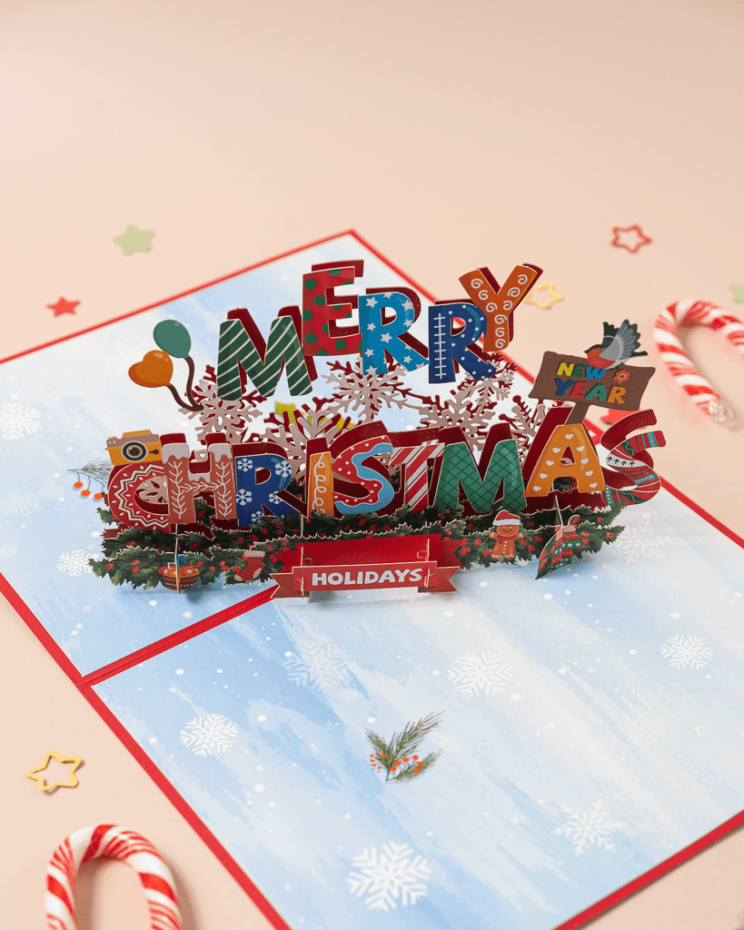 Merry Christmas 3D Pop-Up Card