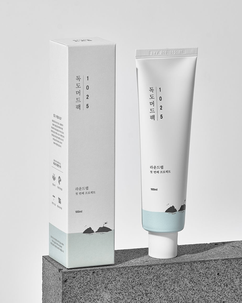 ROUND LAB 1025 Dokdo Mud Mask packaging and box