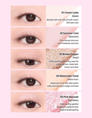 TWINKLE POP by CLIO Pearl Gradation Allover Palette #For, Pink Season